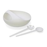 Saladier avec couverts blanc Joseph Joseph
